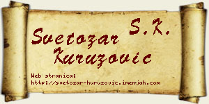 Svetozar Kuruzović vizit kartica